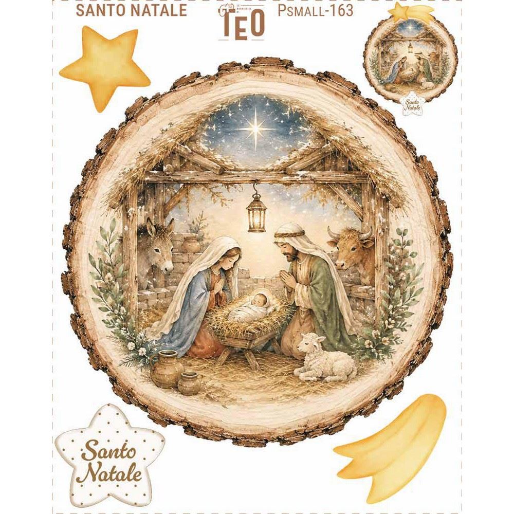 Pannolenci stampato Santo Natale