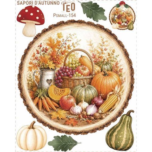 Pannolenci stampato Sapori d'Autunno