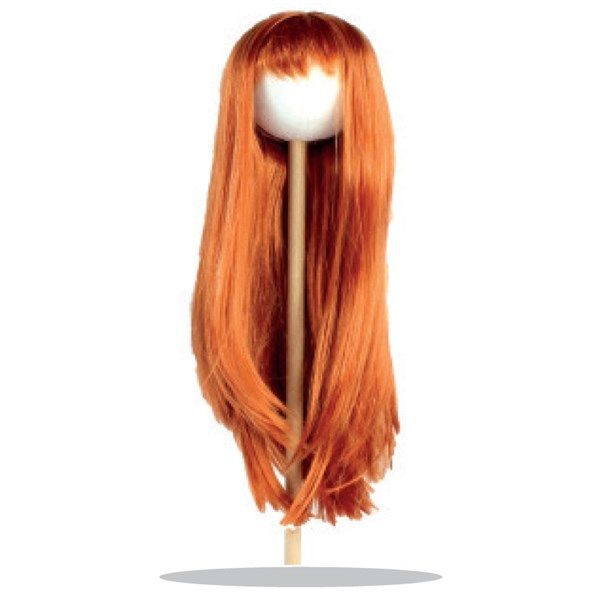 Parrucca per Bambole Capelli lisci Rossi