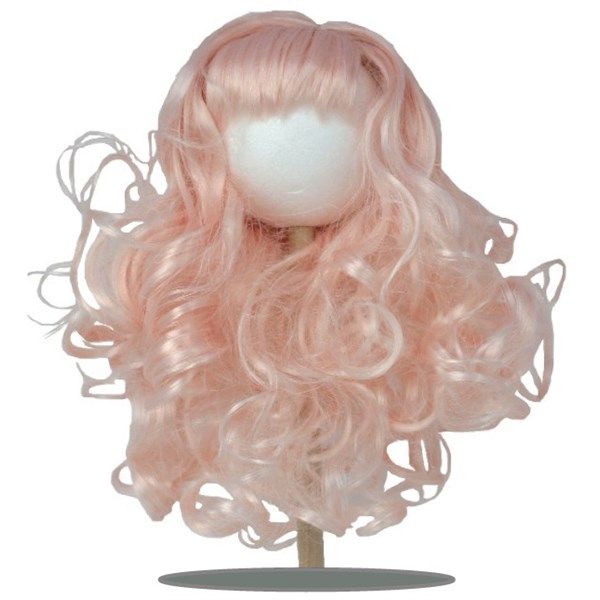 Parrucca per Bambole Capelli ricci rosa