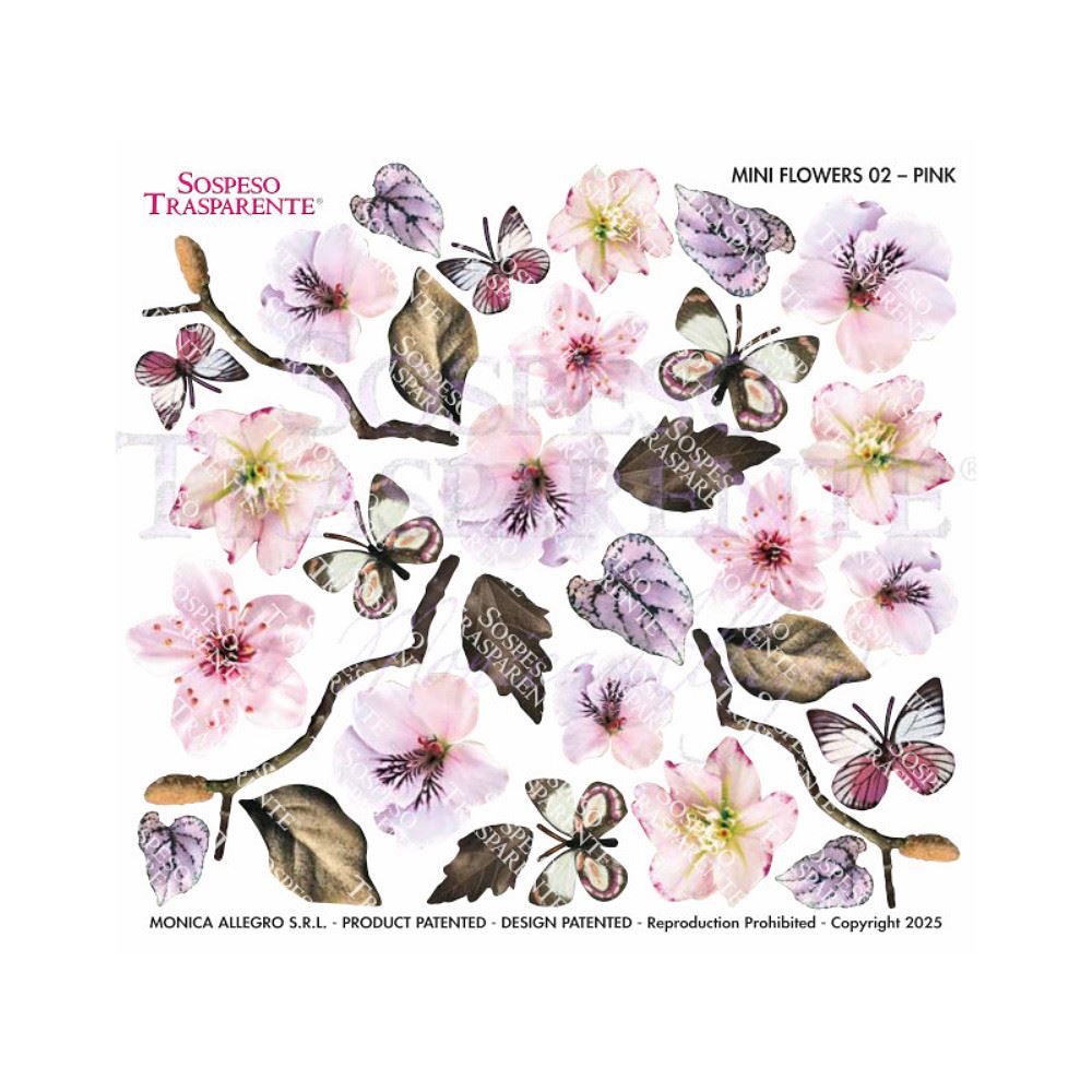 Pellicola Stampata Mini Flower Pink