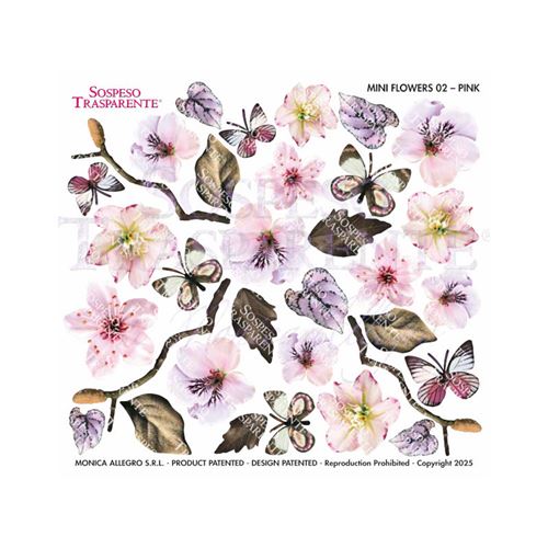 Pellicola Stampata Mini Flower Pink