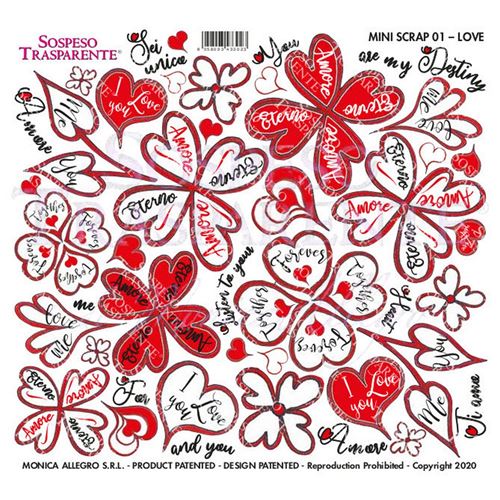 Pellicola Stampata Mini Scrap Love
