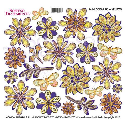 Pellicola Stampata Mini Scrap Yellow