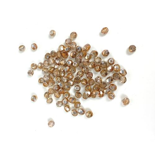 Perle in vetro sfaccettato Rame