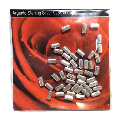 Perline rettangolari in argento