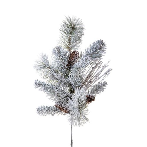 Pino con neve e pigne cm 48