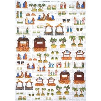 Presepe in cartone cm 2,5