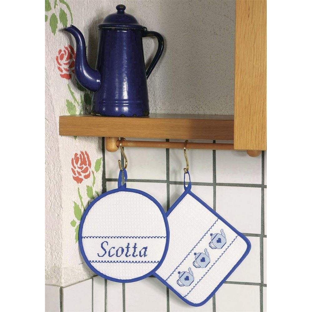 Presina da Cucina Rotonda Bianco da ricamare