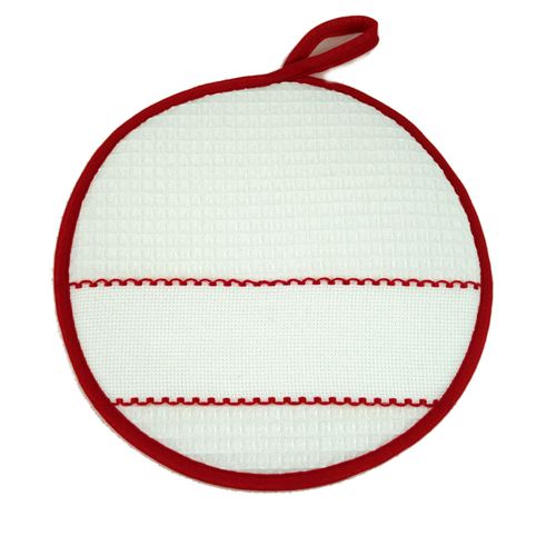 Presina da Cucina Rotonda Rosso da ricamare