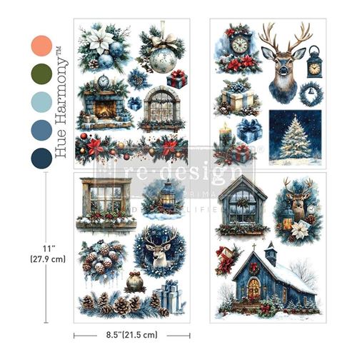 Quiet Country Blue A4 Middy Plus Transfers
