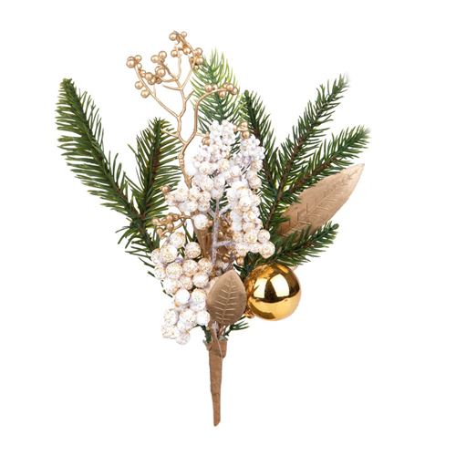 Rametto di Pino con bacche oro