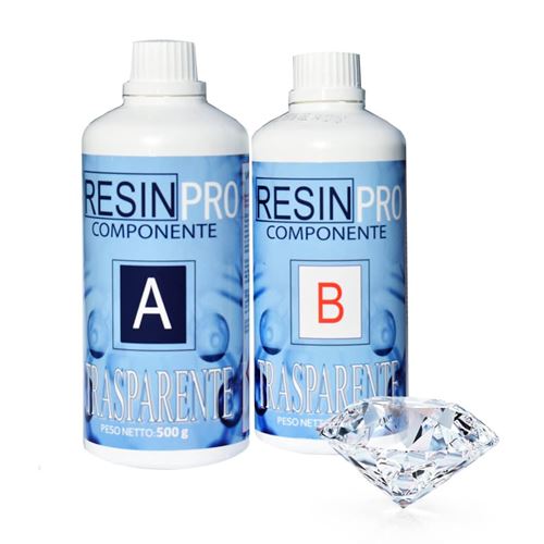 Resina Epossidica Trasparente Bicomponente 800 gr