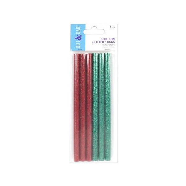 Ricarica Colla Stick Glitter Rosso e Verde
