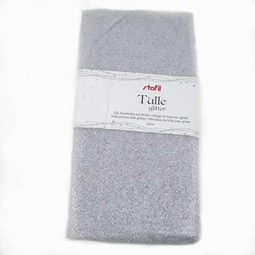 Ritagli di Tulle Bianco Glitter