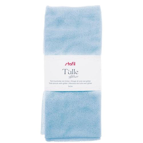 Ritagli di Tulle Celeste Glitter