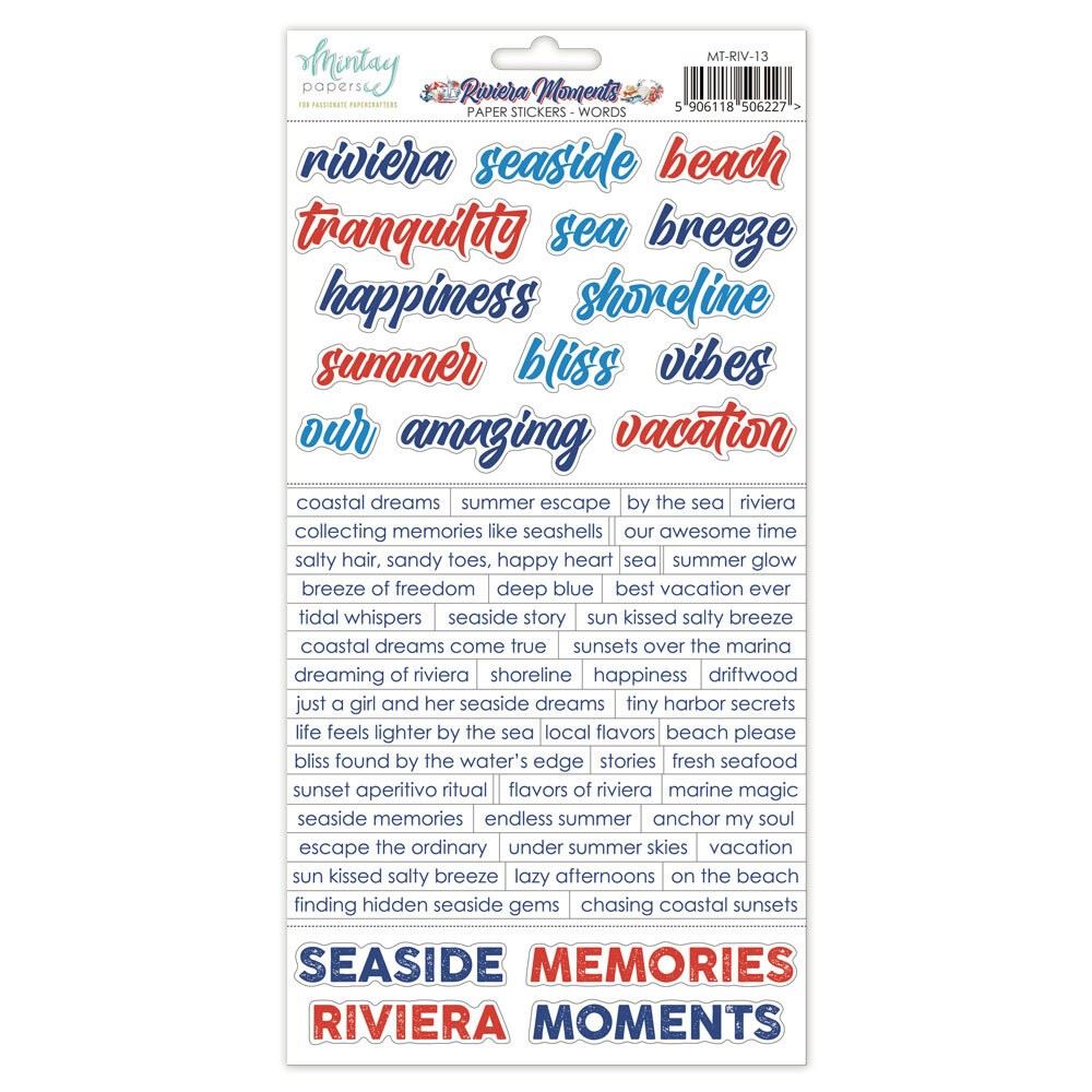 Riviera Moments Paper Stickers Words