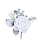 Rosa bianca con neve