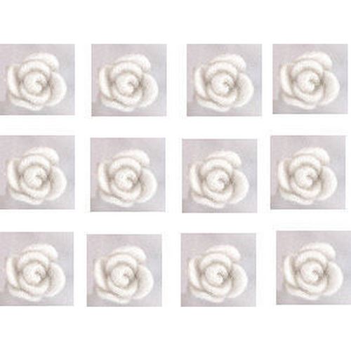 Roselline in Feltro bianche