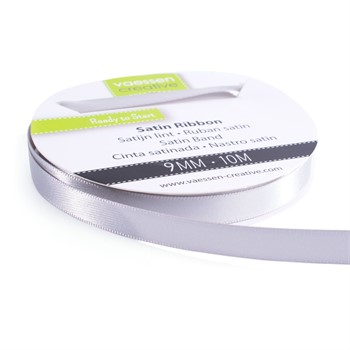 Rotolo di Nastro doppio raso Argento 9 mm