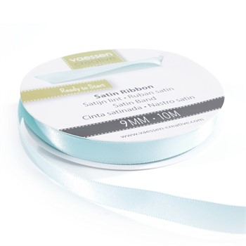 Rotolo di Nastro doppio raso Azzurro 9 mm