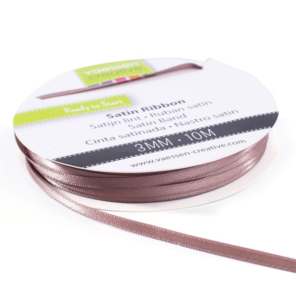 Rotolo di Nastro doppio raso Cioccolato al Latte 3 mm