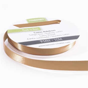 Rotolo di Nastro doppio raso Oro 9 mm