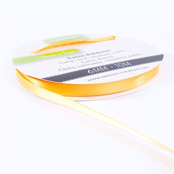 Rotolo di Nastro doppio raso Oro Giallo 6 mm