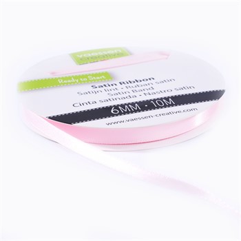 Rotolo di Nastro doppio raso Rosa Chiaro 6 mm