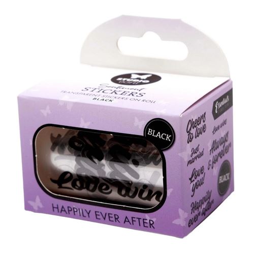 Rotolo di adesivi Black Happily ever after