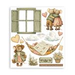Rub On Kit Cozy Family cm 20 x 23