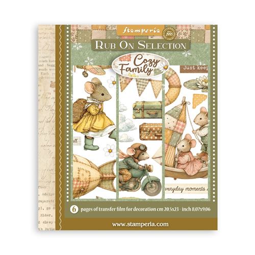 Rub On Kit Cozy Family cm 20 x 23