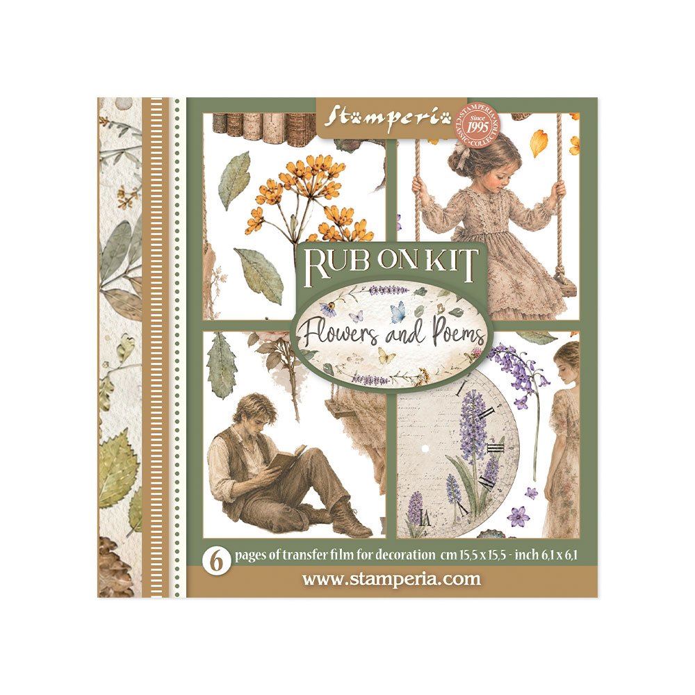 Rub On Kit Flowers and Poems