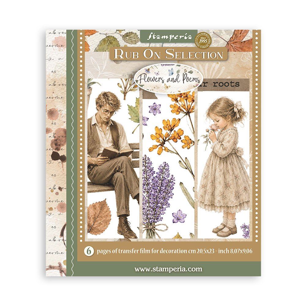 Rub On Kit Flowers and Poems cm 20 x 23