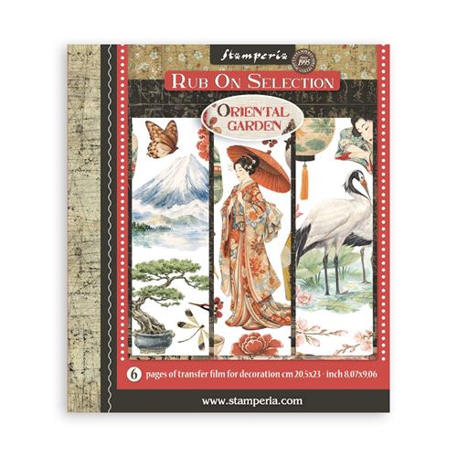 Rub On Kit Oriental Garden cm 20 x 23