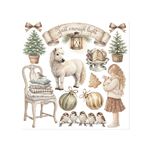 Rub On Kit White Christmas