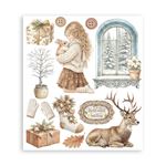 Rub On Kit White Christmas cm 20 x 23