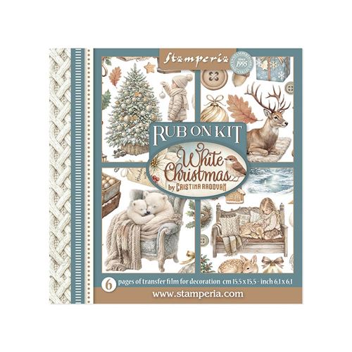 Rub On Kit White Christmas
