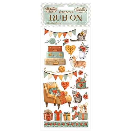 Rub-on All Around Christmas valigie Stamperia