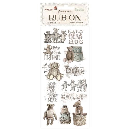 Rub-on Brocante Antiques Teddy Bears Stamperia