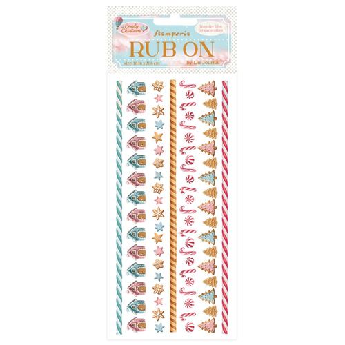 Rub-on Candy Christmas bordure Stamperia