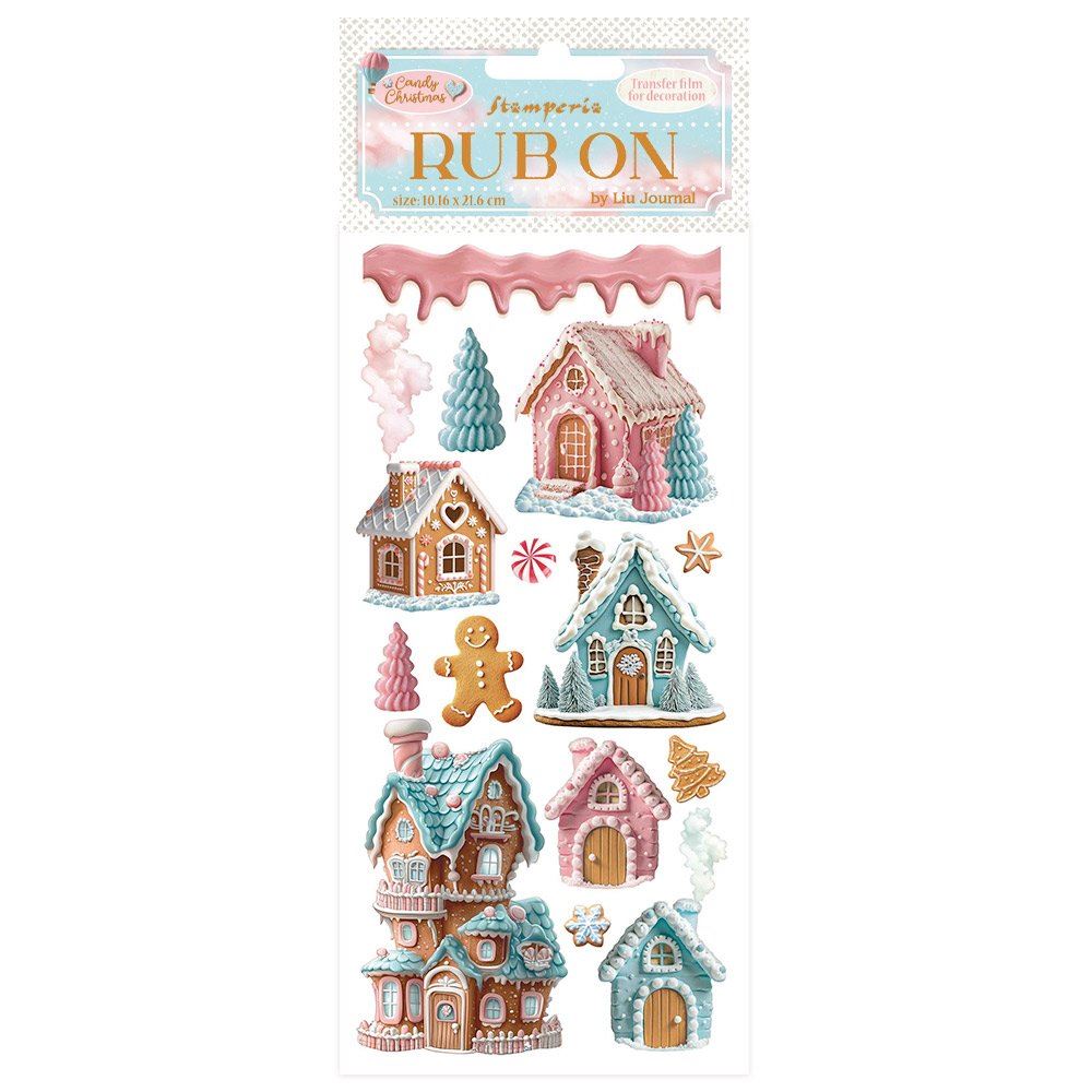 Rub-on Candy Christmas casette di marzapane Stamperia