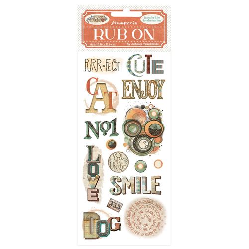 Rub-on Furry Friends scritte Stamperia