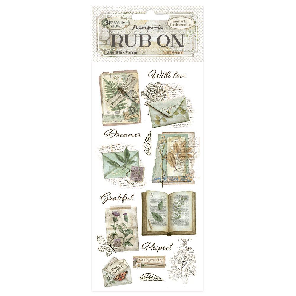 Rub-on Herbarium Silvae libri di botanica Stamperia