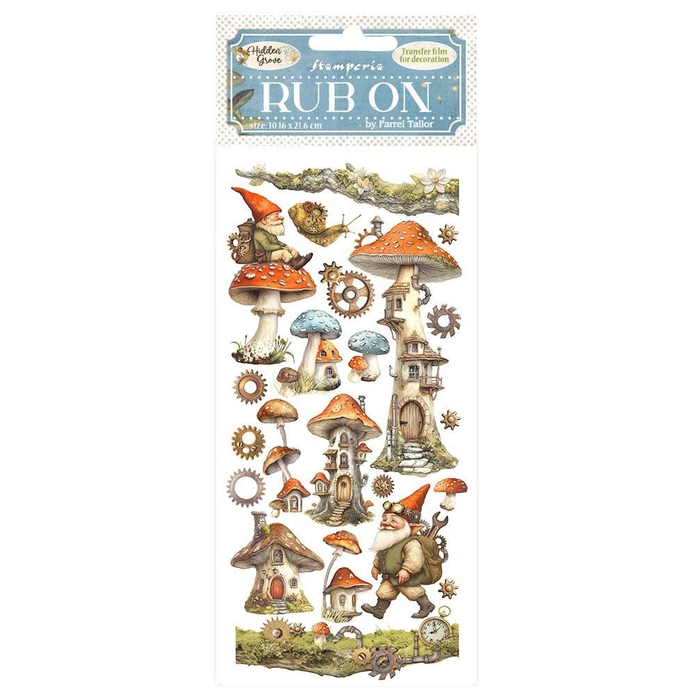 Rub-on Hidden Grove casetta fungo Stamperia