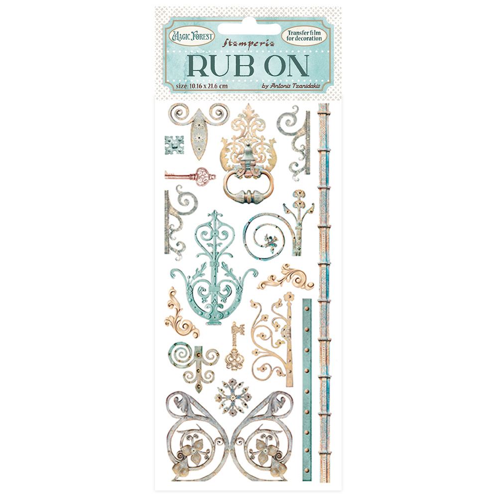 Rub-on Magic Forest Keys and Decorations Stamperia