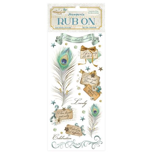 Rub-on Masquerade piume Stamperia