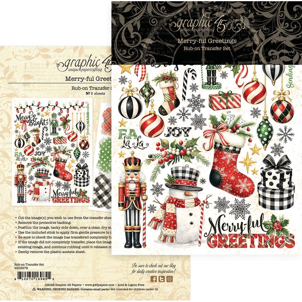 Rub-on Merry-ful Greetings