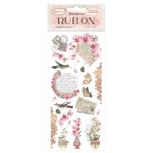 Rub-on Orchids and Cats lettere Stamperia