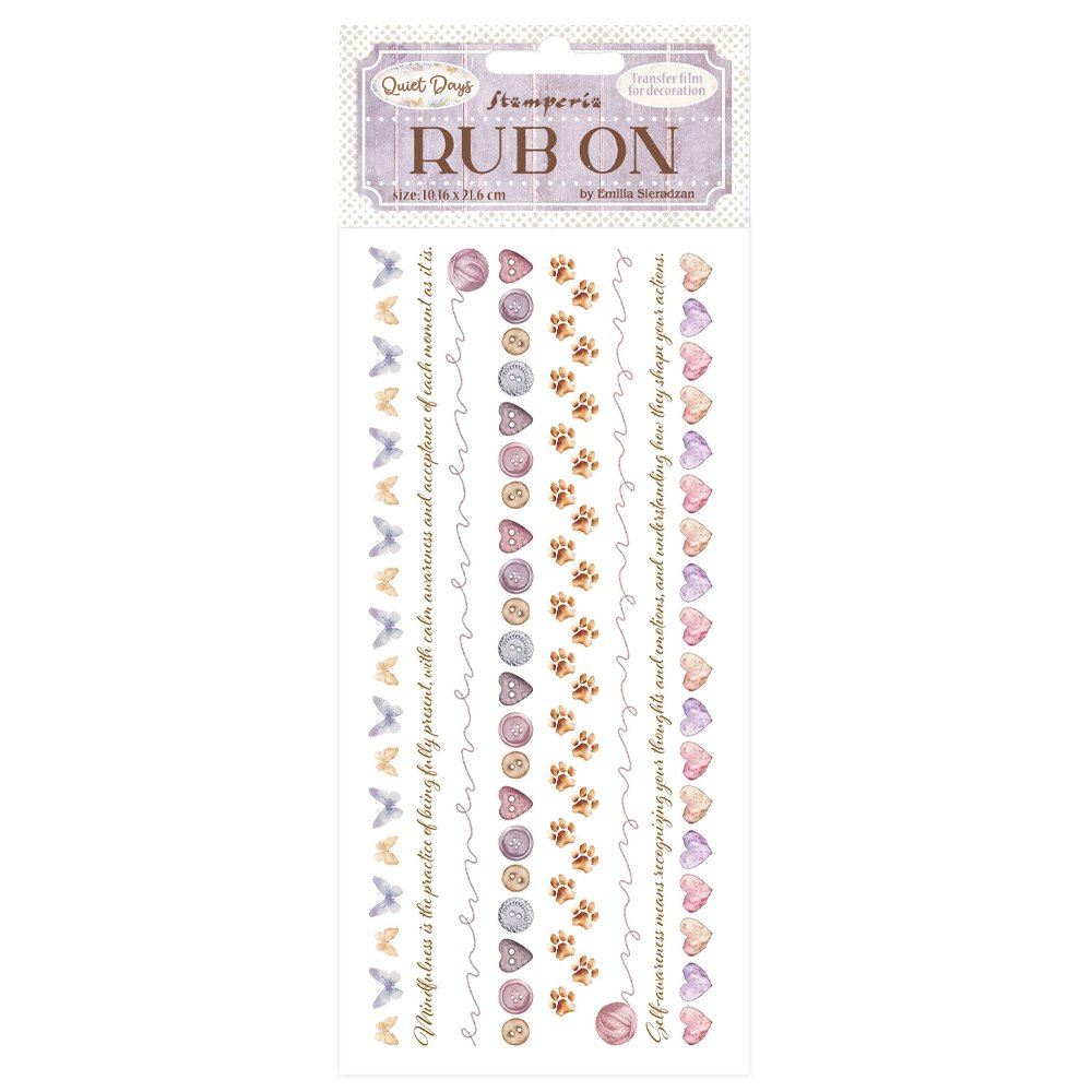 Rub-on Quiet Days bordure Stamperia